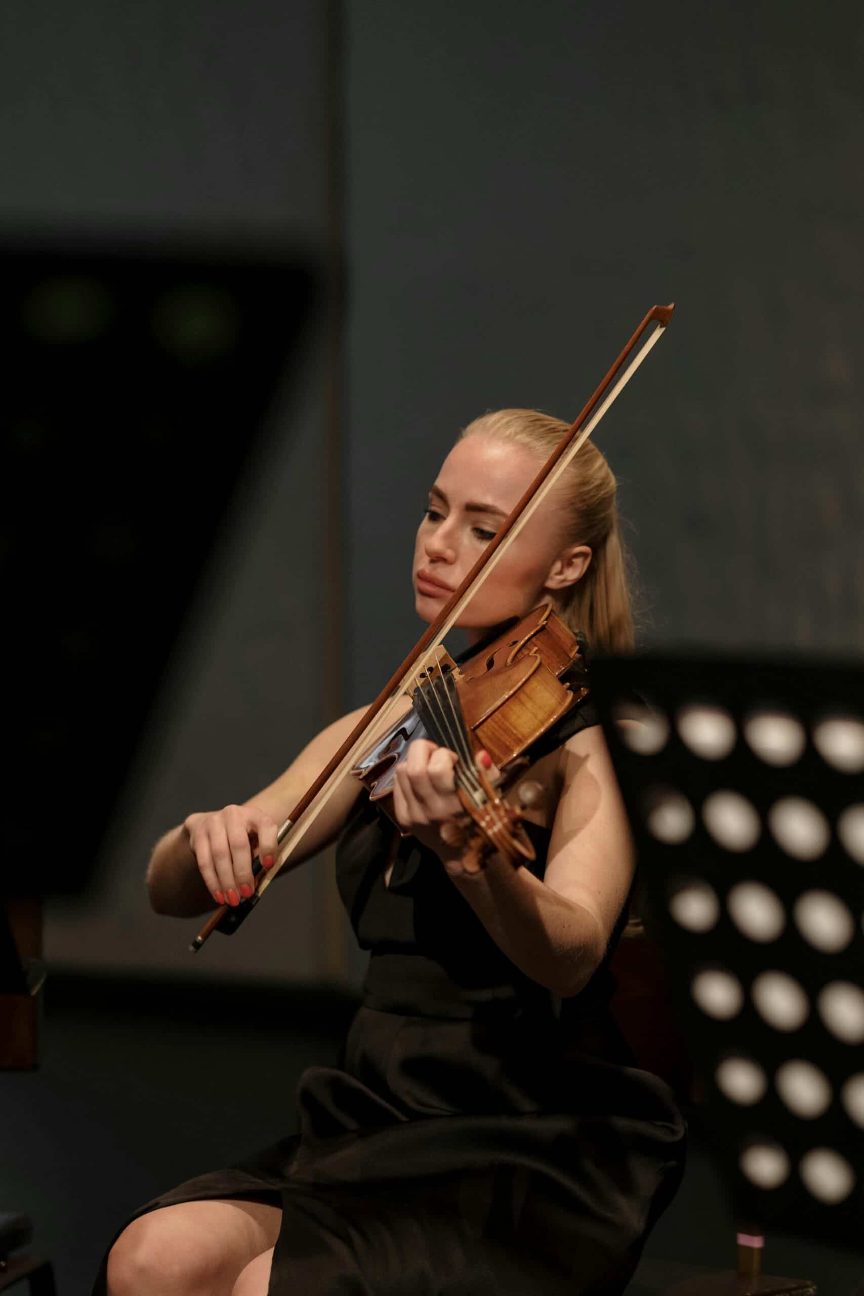 Woman playing viola