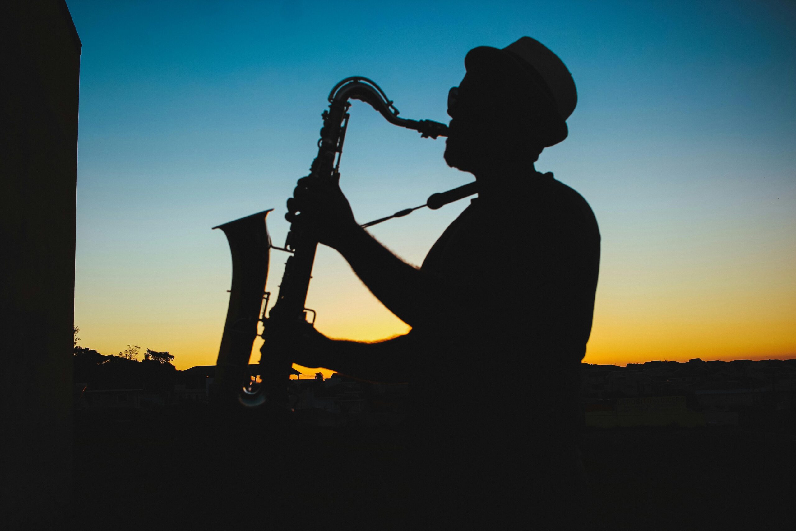 Saxophone silhouette