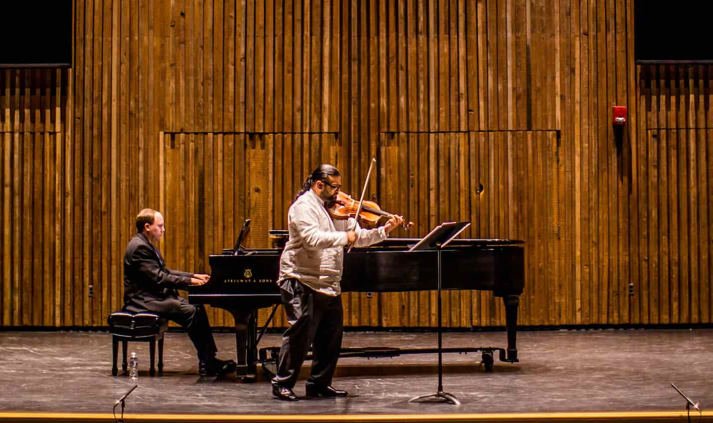 Violinist with piano accompaniment