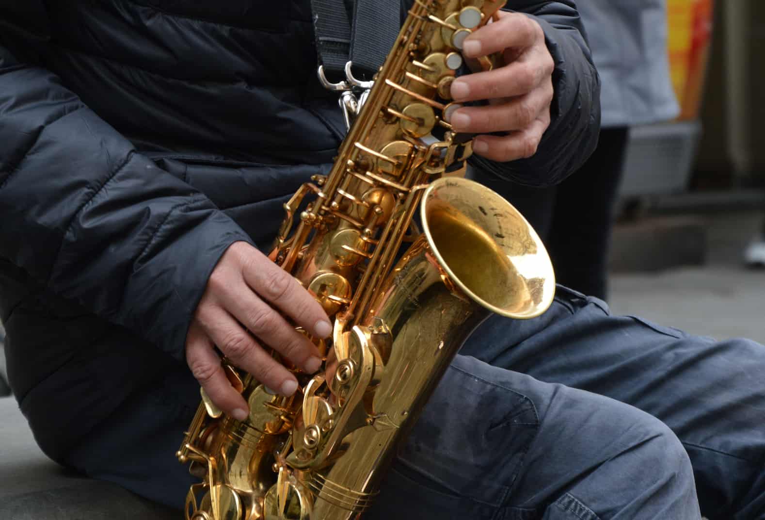 person playing saxophone