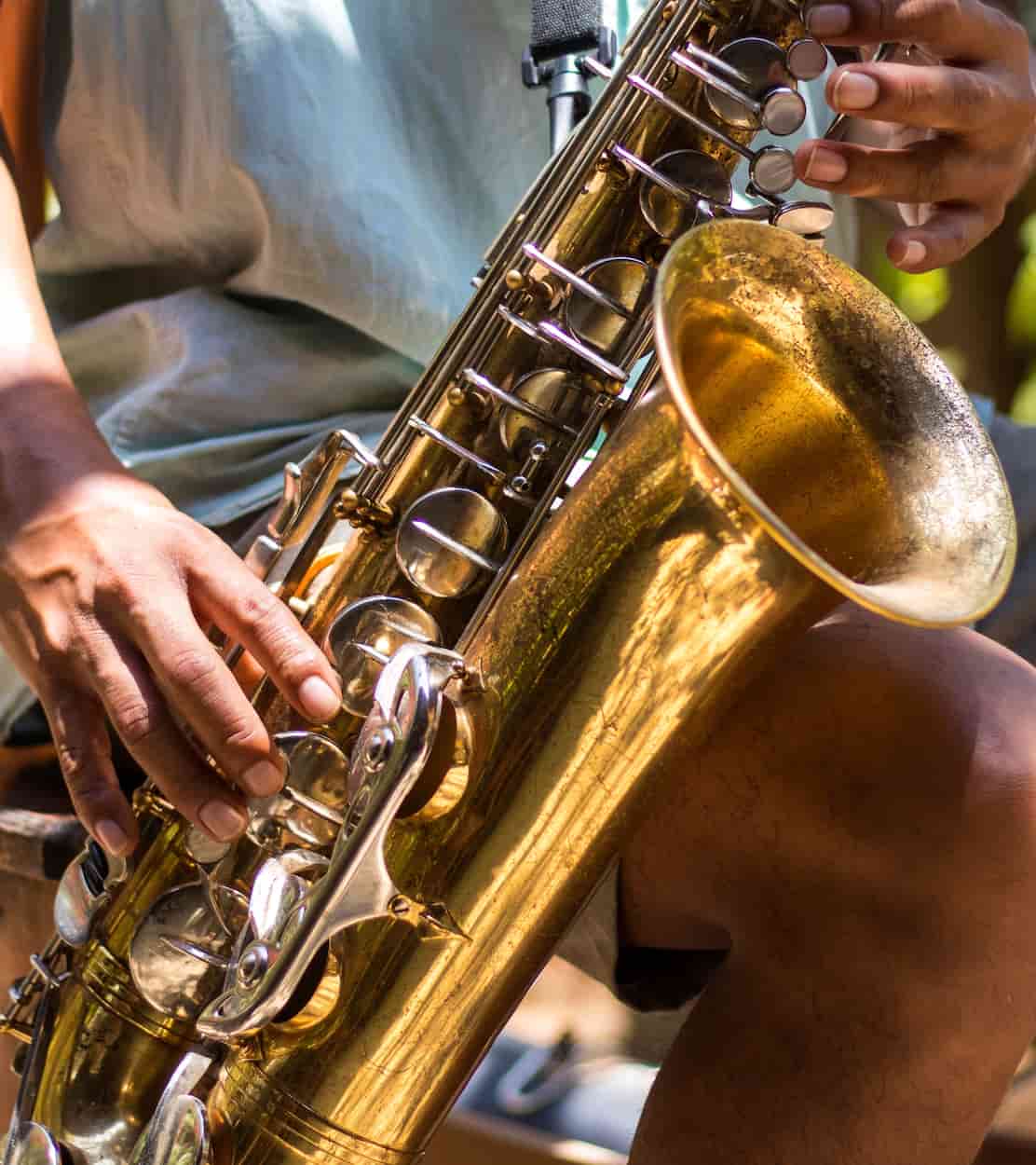 person playing saxophone